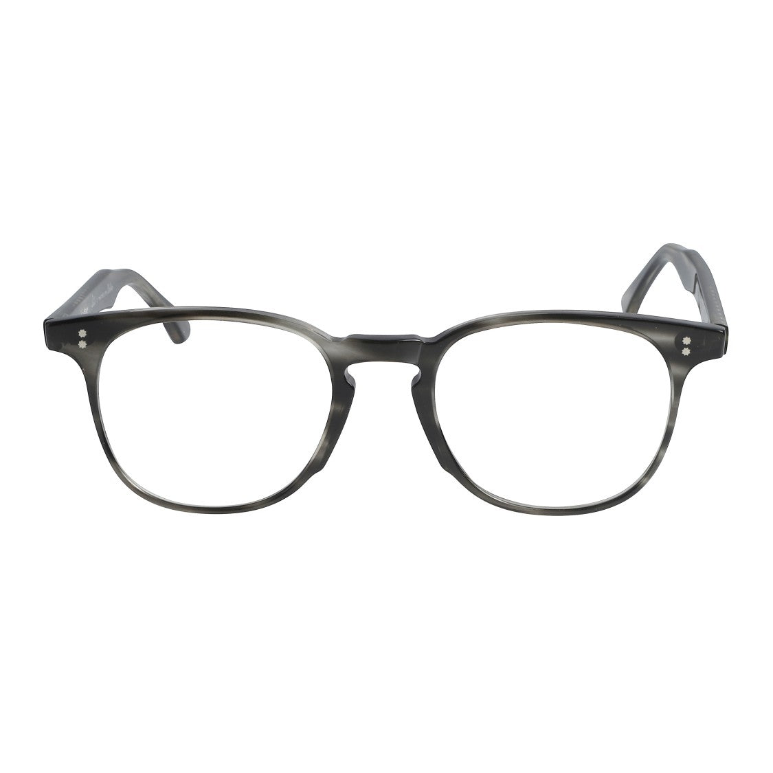 Kador Dante Marbled Grey Rounded Square Eyeglasses With Keyhole Bridge