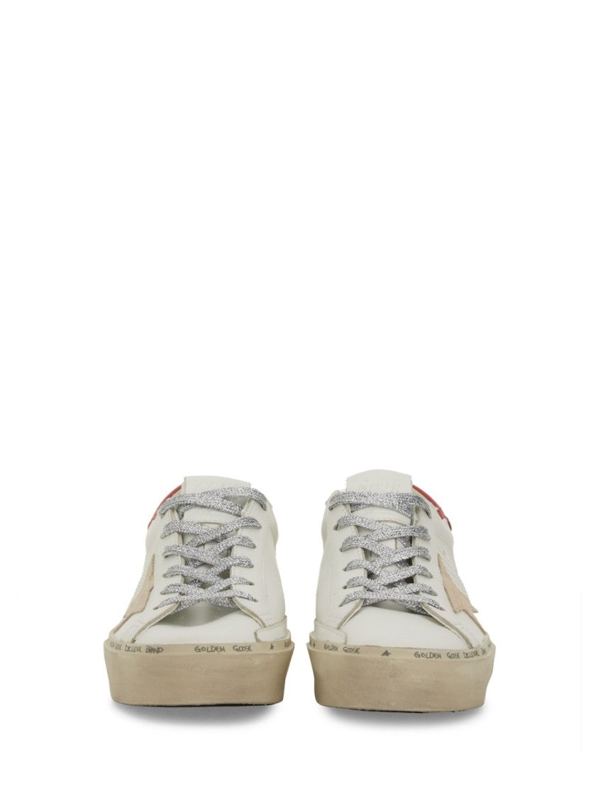 Golden Goose White Hi Star Cow Leather Sneakers