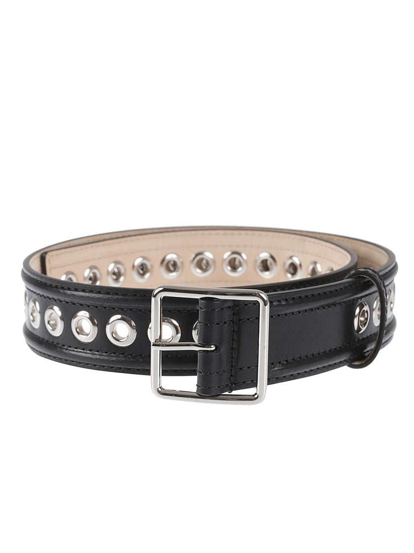 Alexander Mcqueen Calf Leather Belt With Refined Finish