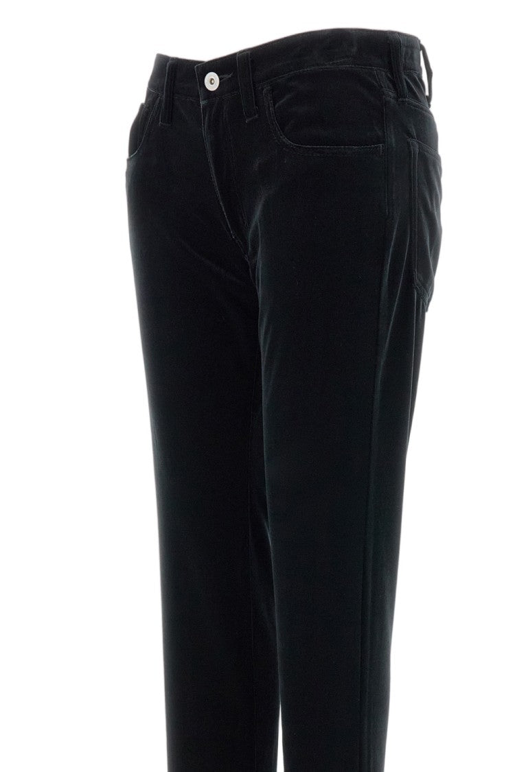 Junya Watanabe Flared 5-Pocket Trousers With Velvet Touch