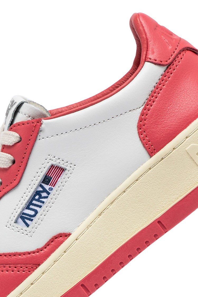 Autry Women’S Medalist Bicolor Leather Sneakers White/Pink