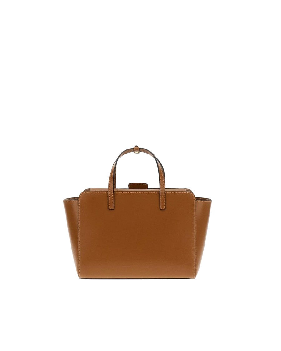 Hidesins Structured Calf Leather Flap Handbag With Adjustable Shoulder Strap