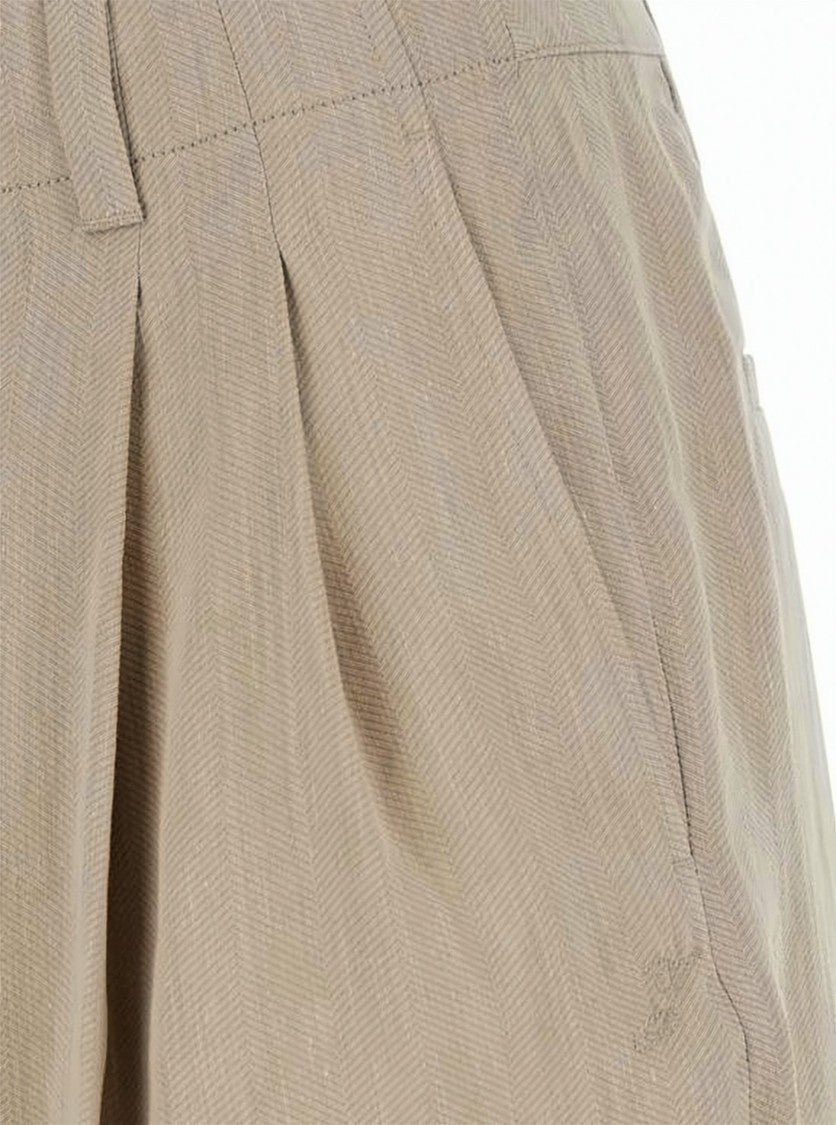 Jacquemus Tailored High-Waist Bermuda Shorts With Pleated Front