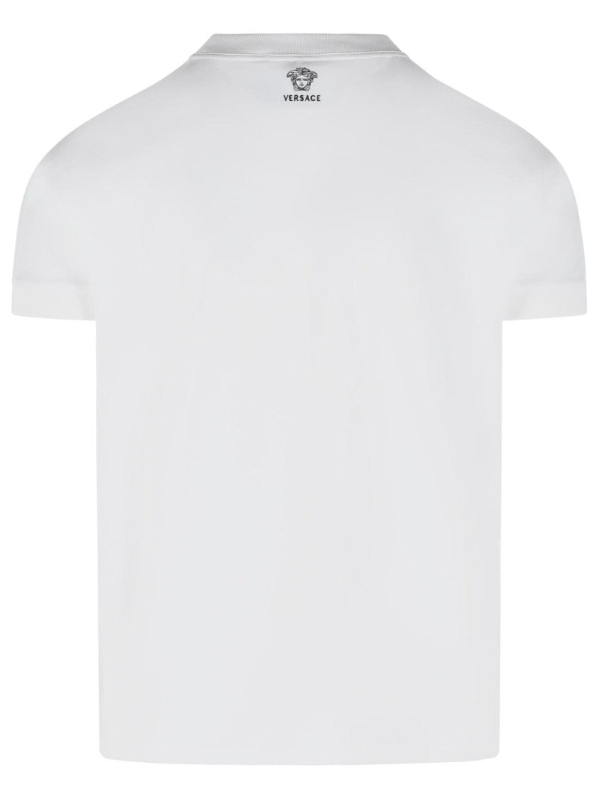 Versace White Stretch Cotton T-Shirt