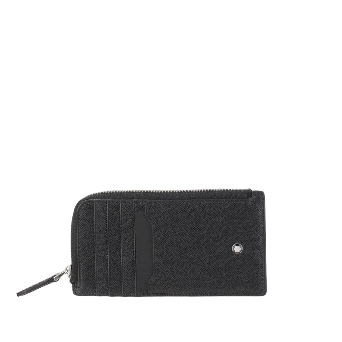 Montblanc Black Embossed Leather Logo Card Holder