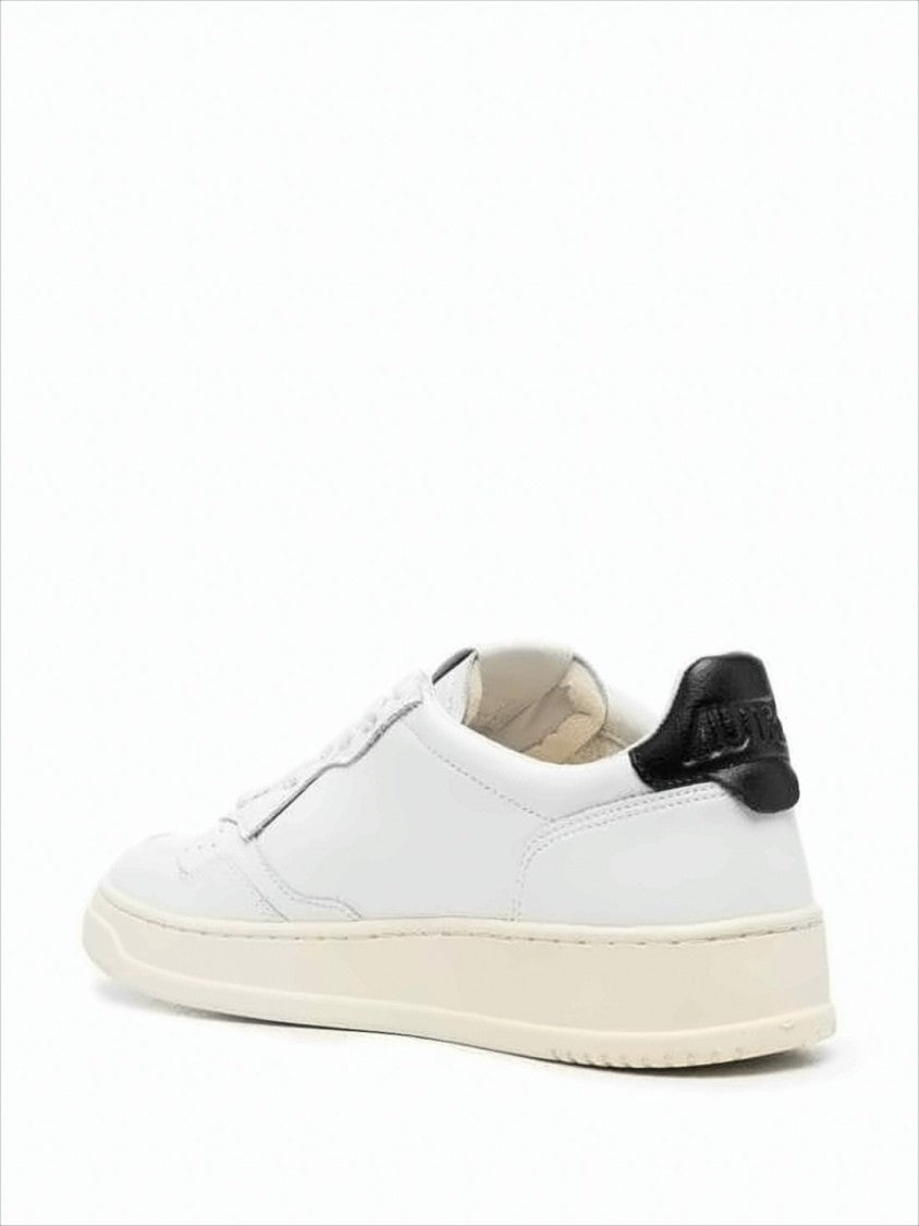 Autry Low-Top White Leather Sneakers With Perforated Detailing