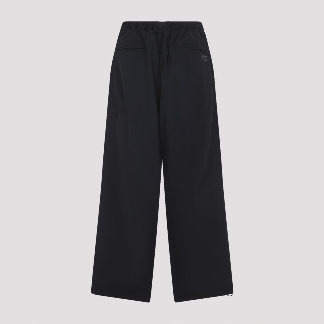 Y-3 Wide Leg Black Nylon Pants