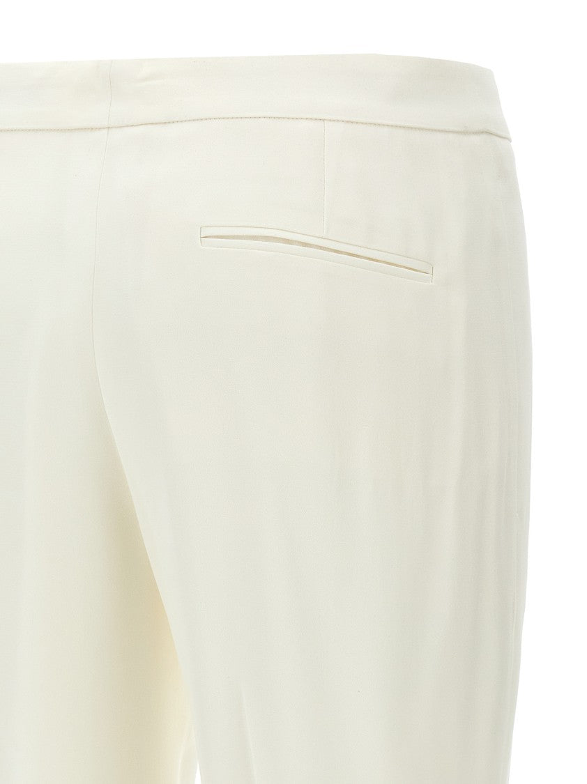Mcqueen Straight-Fit Crepe Pants With Ironed Front Crease And Pockets