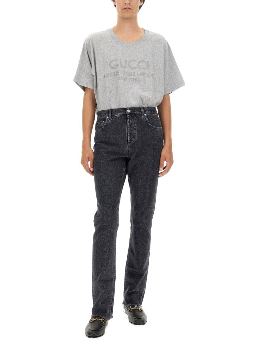 Gucci Straight-Leg Denim Pants With Traditional Five-Pocket Design