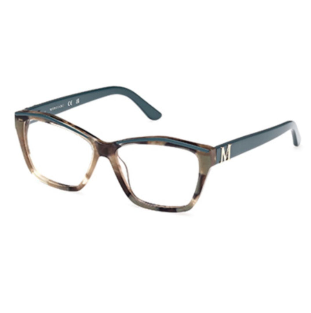 Guess By Marciano Gm0397 54089 Gradient Rectangular Eyeglasses With Metallic Detail