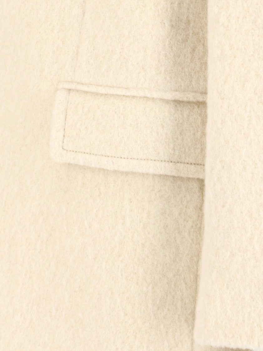 Dunst Minimalist White Jacket With Structured Silhouette And Front Zipper Closure