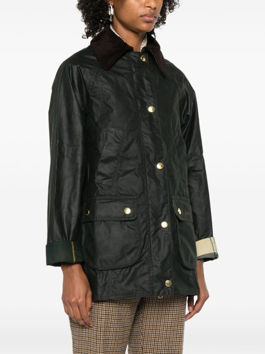 Barbour Sage Waxed Cotton Beadnell Jacket