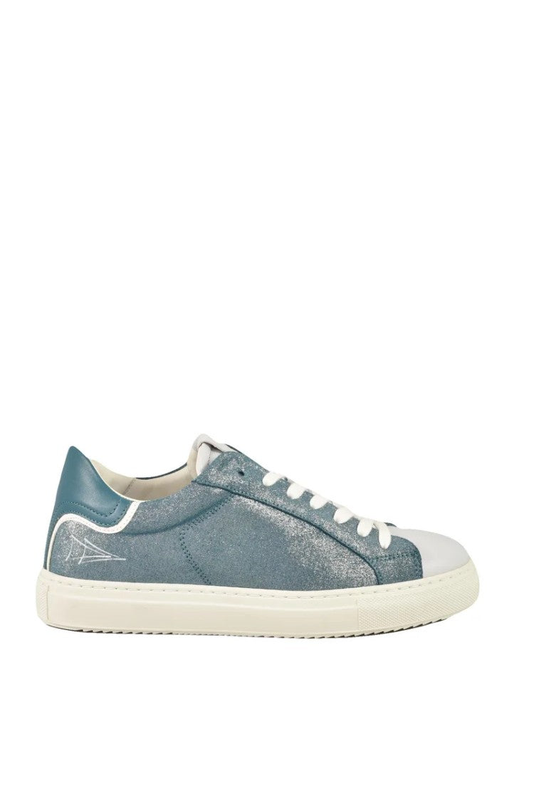 Nevver Aquamarine Leather Sneakers