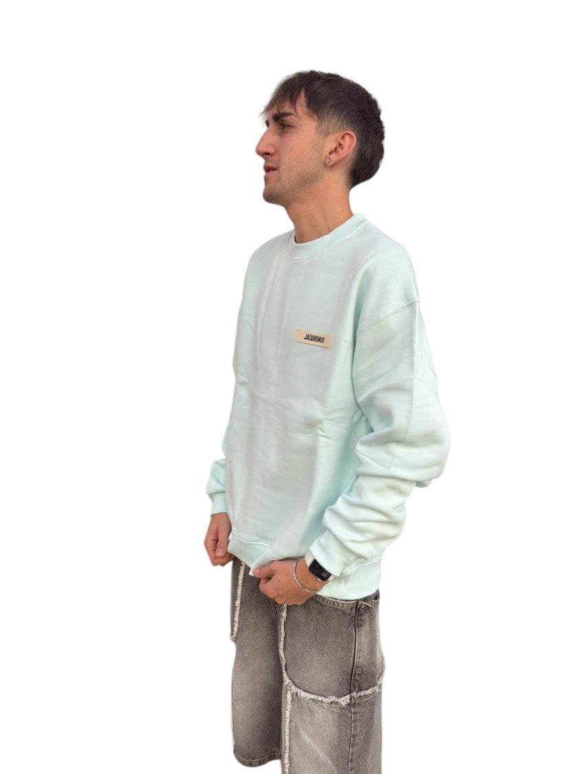 Jacquemus Organic Cotton Fleece Sweatshirt With Gros-Grain Logo