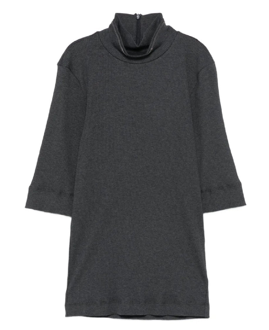 Brunello Cucinelli Short Mock Neck Top