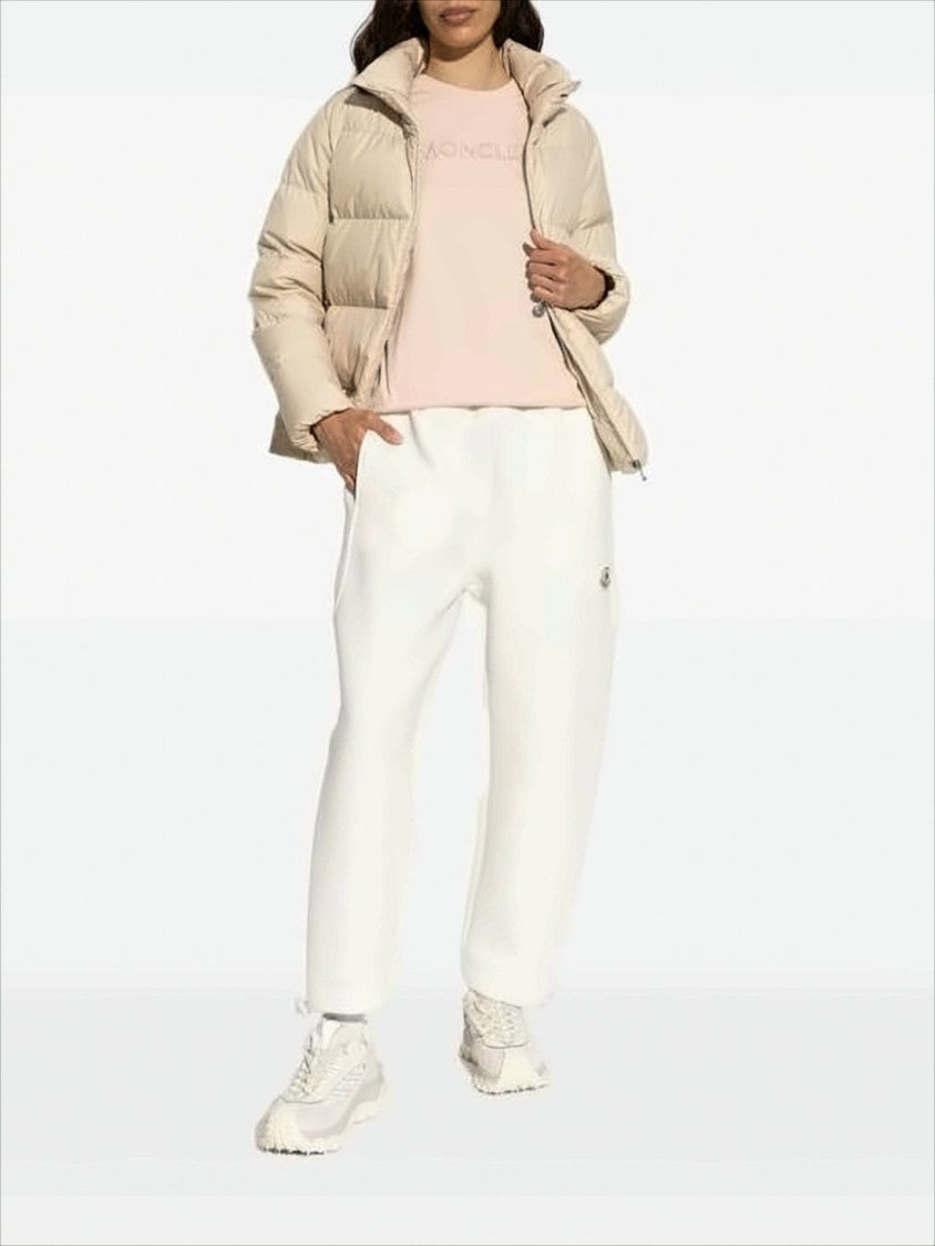 Moncler Boxy Cropped Padded Jacket With Horizontal Quilting