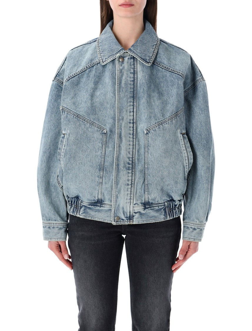 Saint Laurent Oversized South Blue Denim Jacket