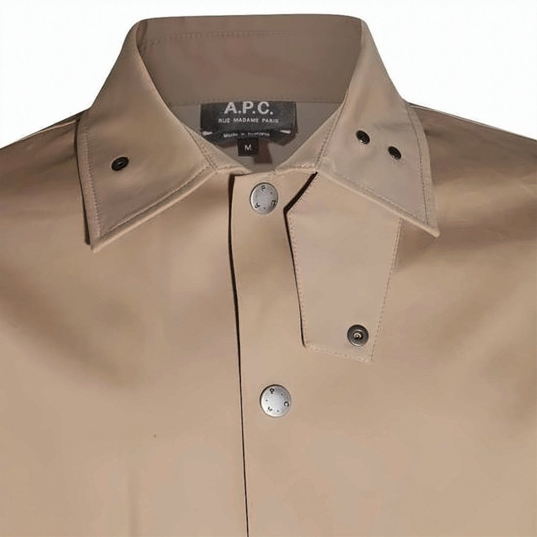 A.P.C. Straight-Cut Coat With Classic Collar And Snap Closure