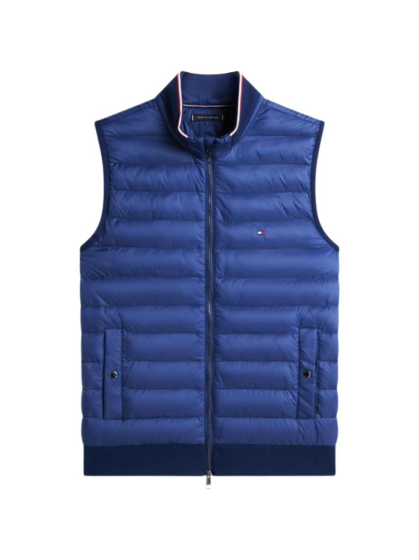 Tommy Hilfiger Blue Padded Quilted Cotton Vest