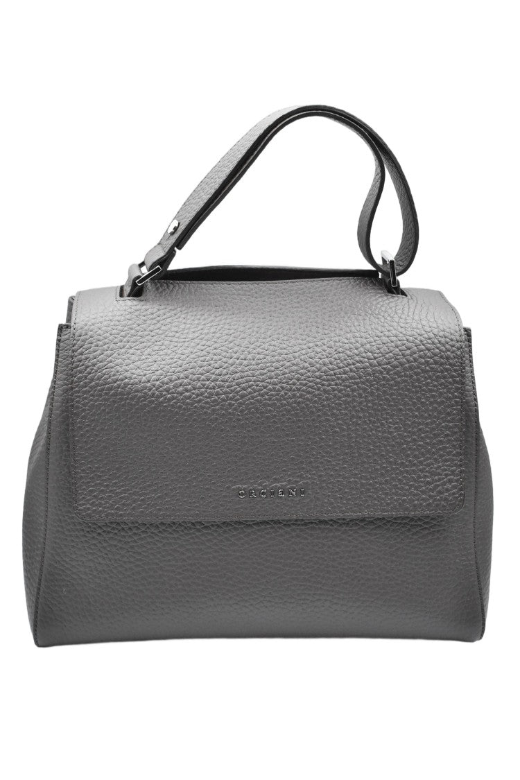 Orciani Medium Soft Hammered Leather Handbag
