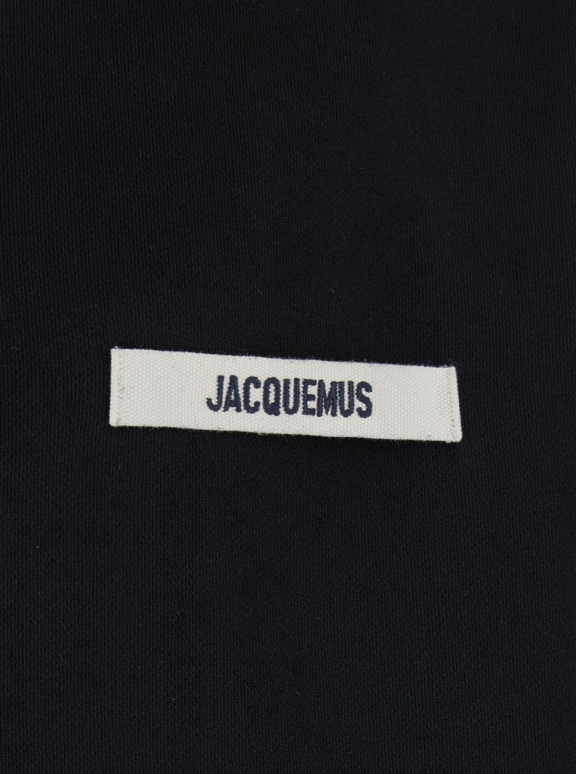 Jacquemus Cropped Black Zip Hoodie
