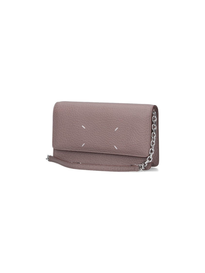 Maison Margiela Four Stitches Wallet With Chain – Mauve Grey