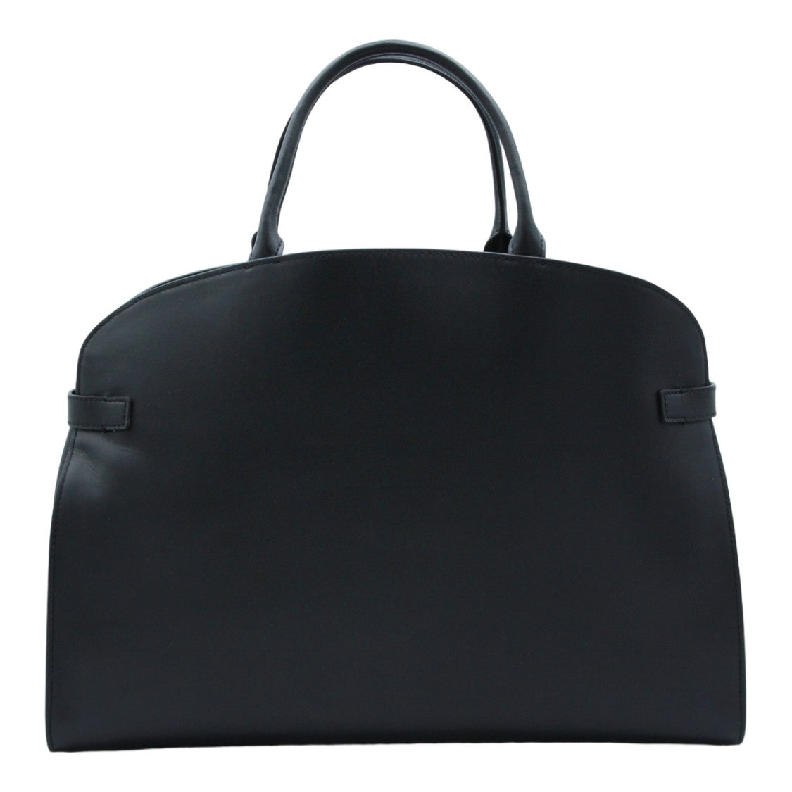 Coccinelle Structured Black Handbag With Rounded Top