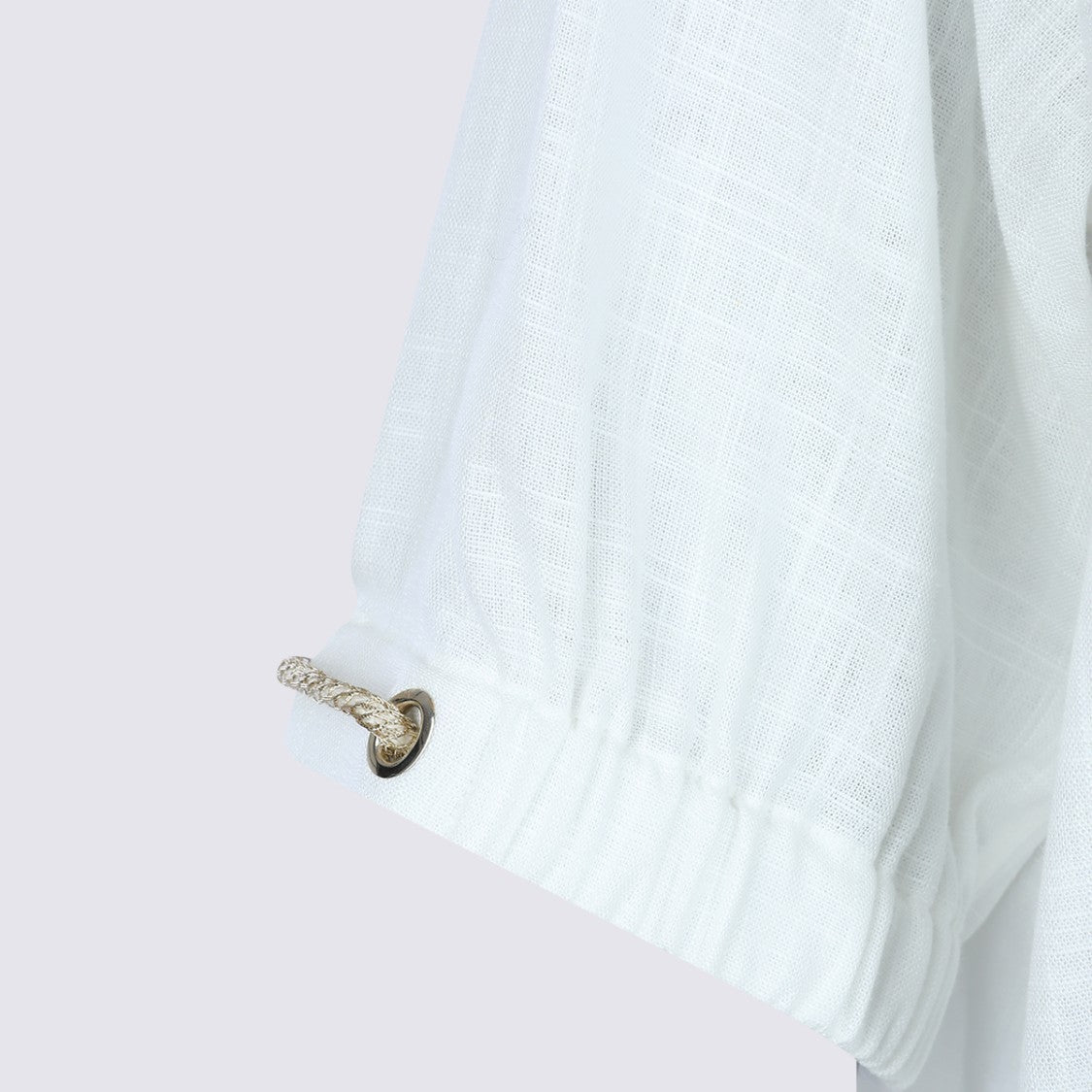 Herno Loose Fit White Shirt With Pointed Collar