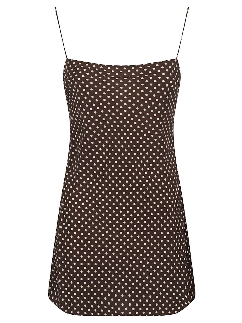 Matteau Brown Square Slip Mini Dress