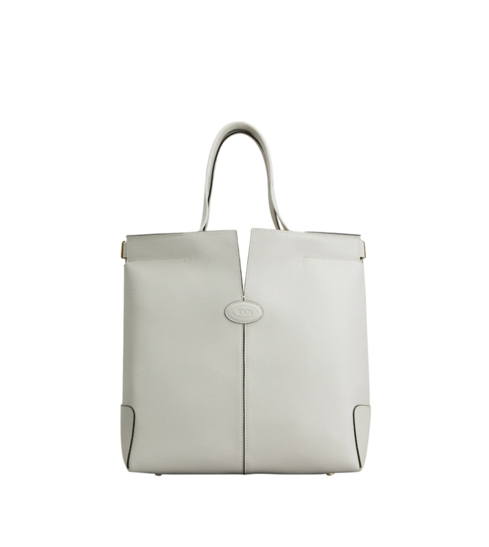 Tod's Structured Calf Leather Tote Bag With Embossed Logo