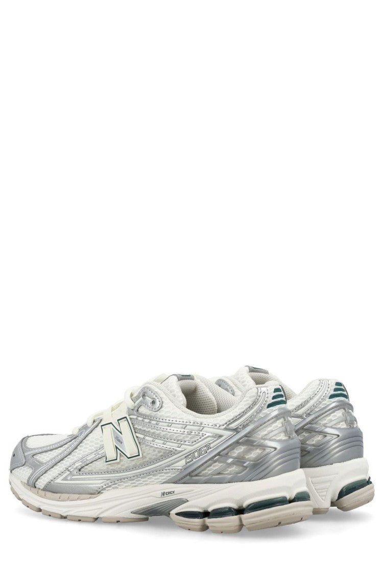New Balance Low-Top Sneakers With Silver Accents And Cushioned Sole