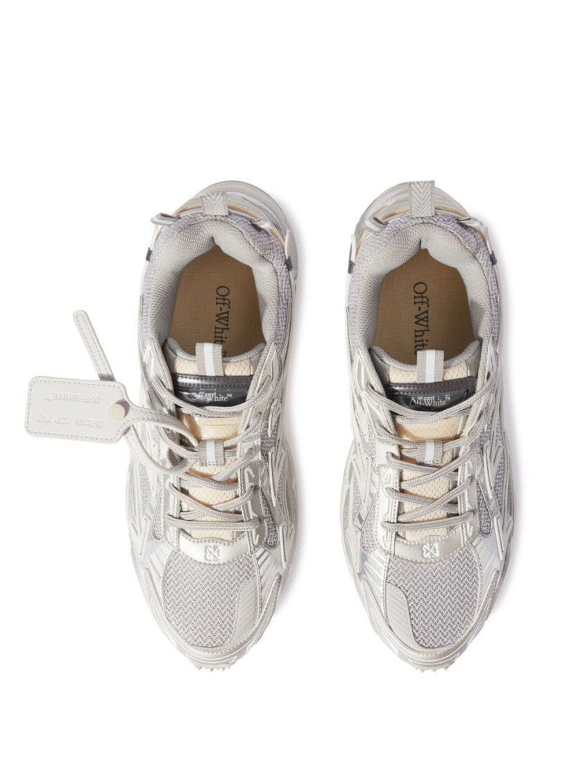 Off-White Sporty Grey And Silver Off-White Sneakers