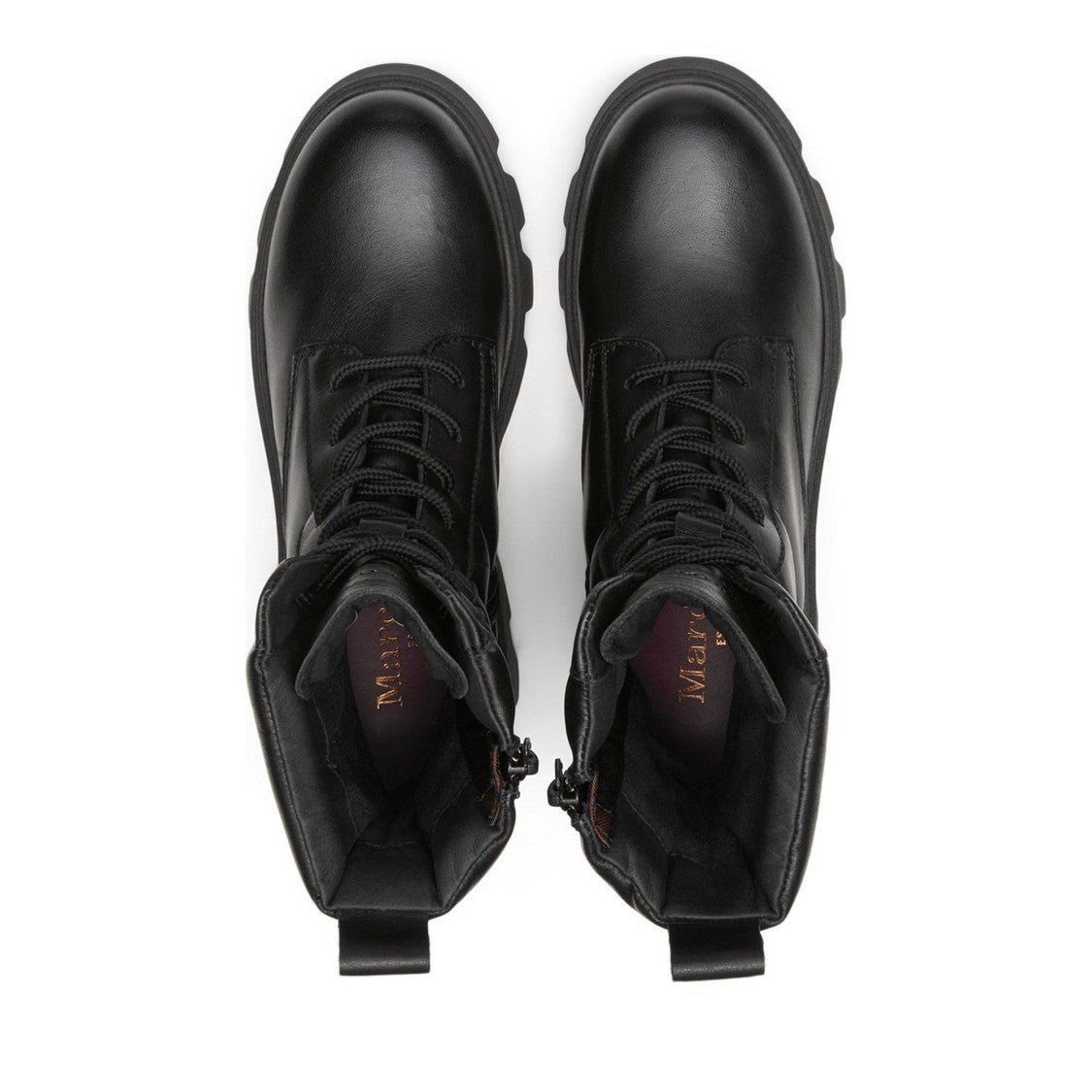 Marc O'polo Black Liliam 2A Leather Quilted Side Zip Boots