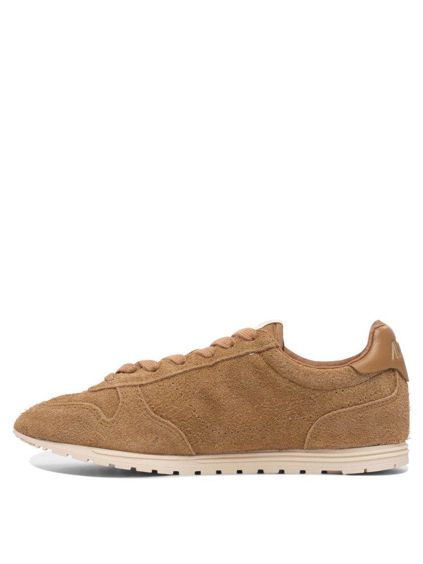 Autry Premium Cow Leather Slip-On Sneakers With Textured Rubber Sole