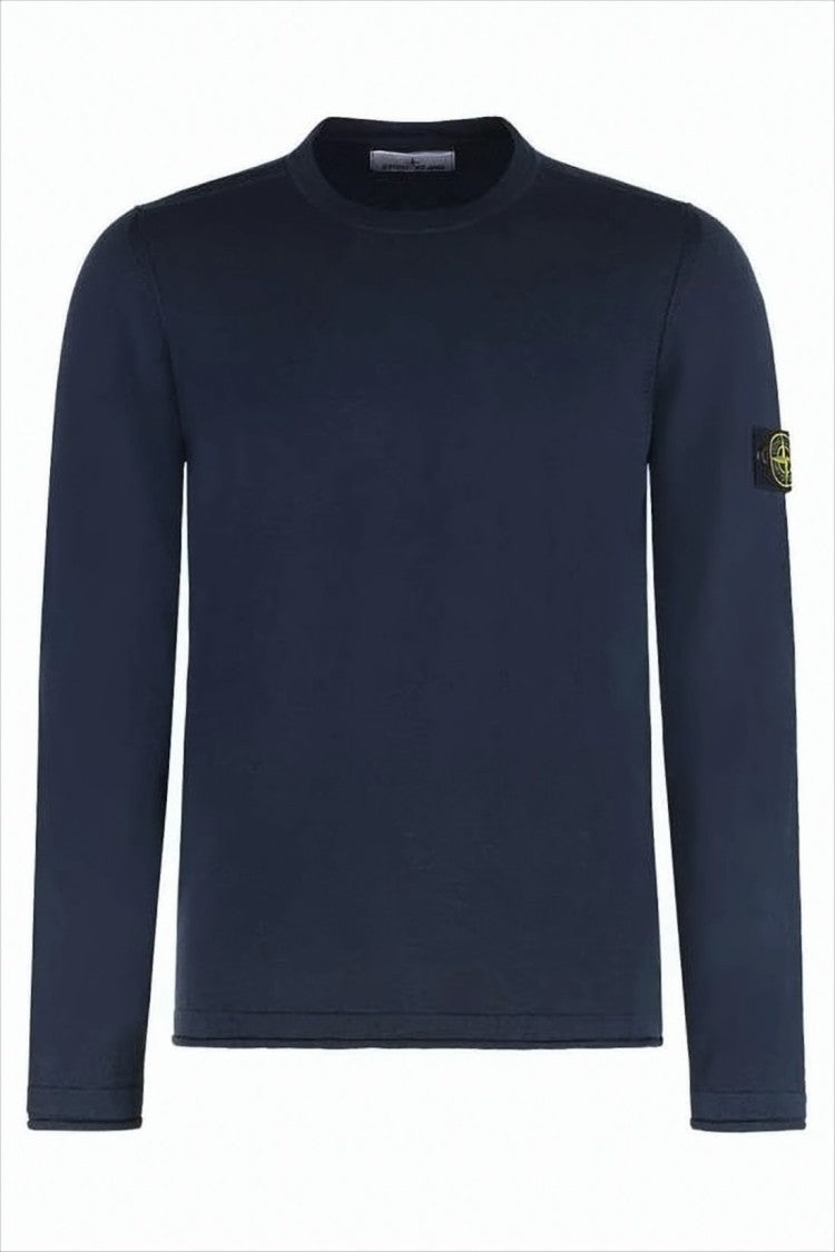 Stone Island Minimalist Long-Sleeve T-Shirt With Signature Patch Logo