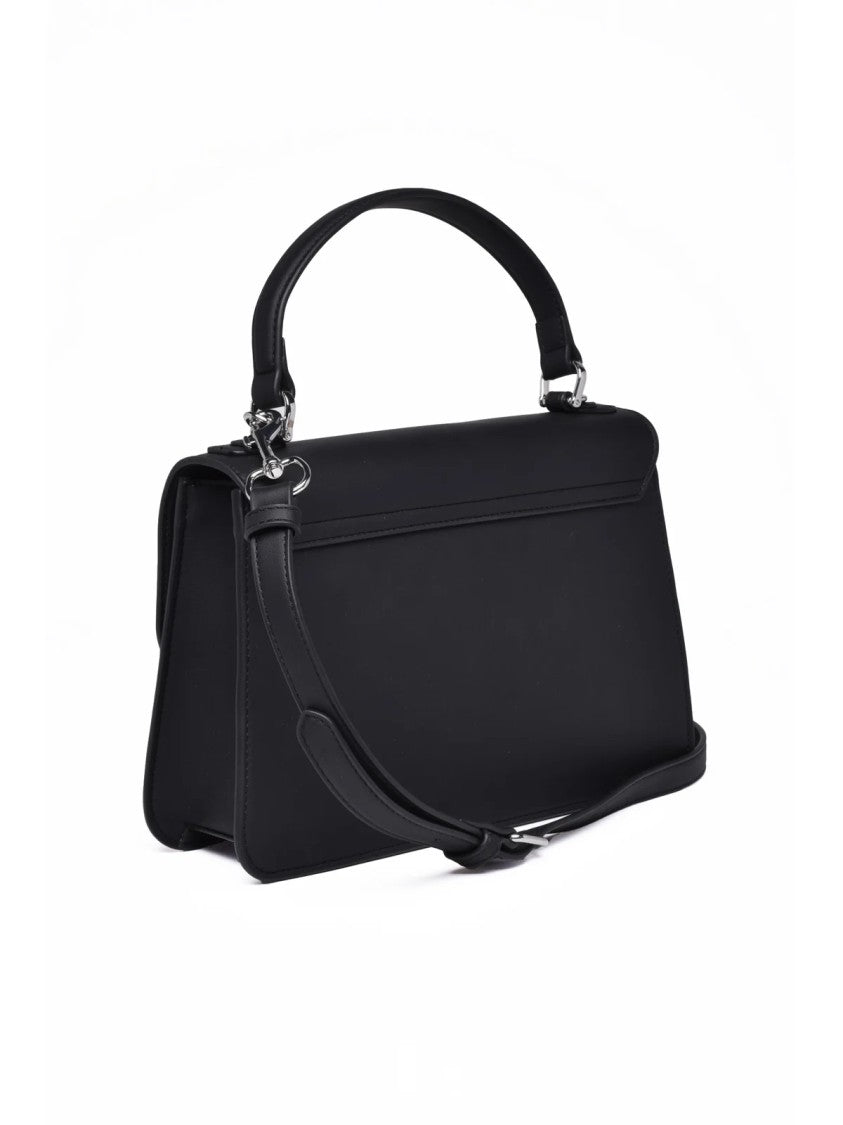 Love Moschino Black Polyurethane Metallic Shoulder Bag