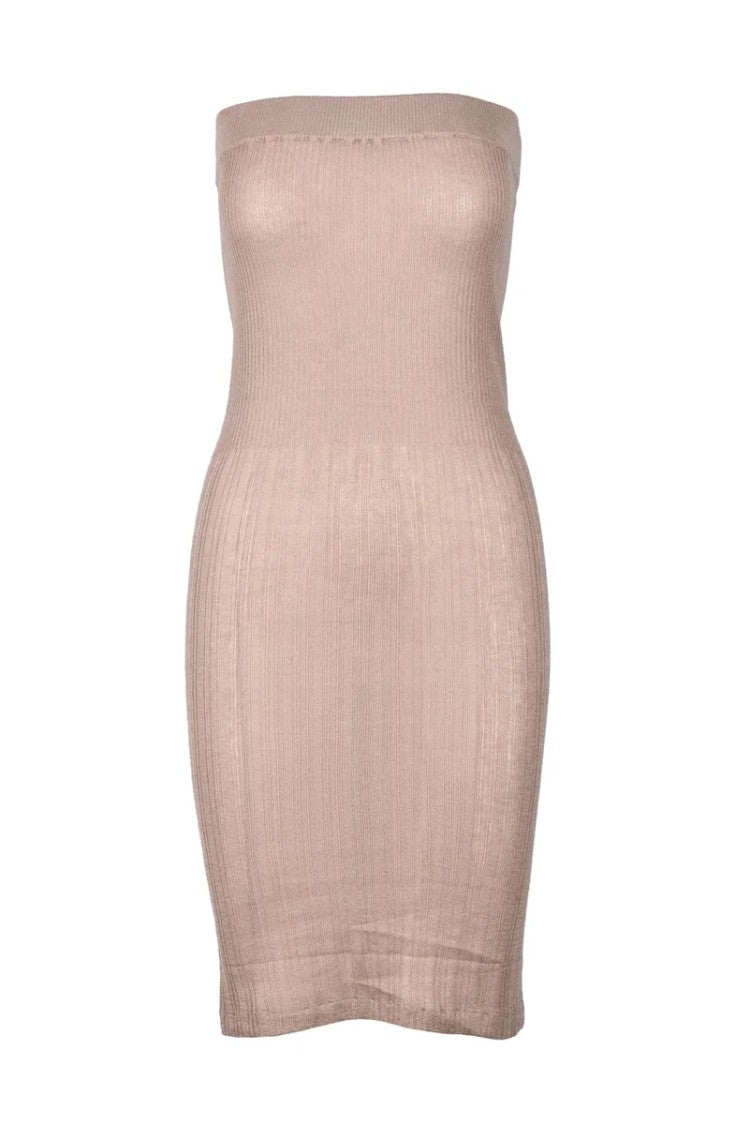 Wild Cashmere Silk Cashmere Dress - Taupe