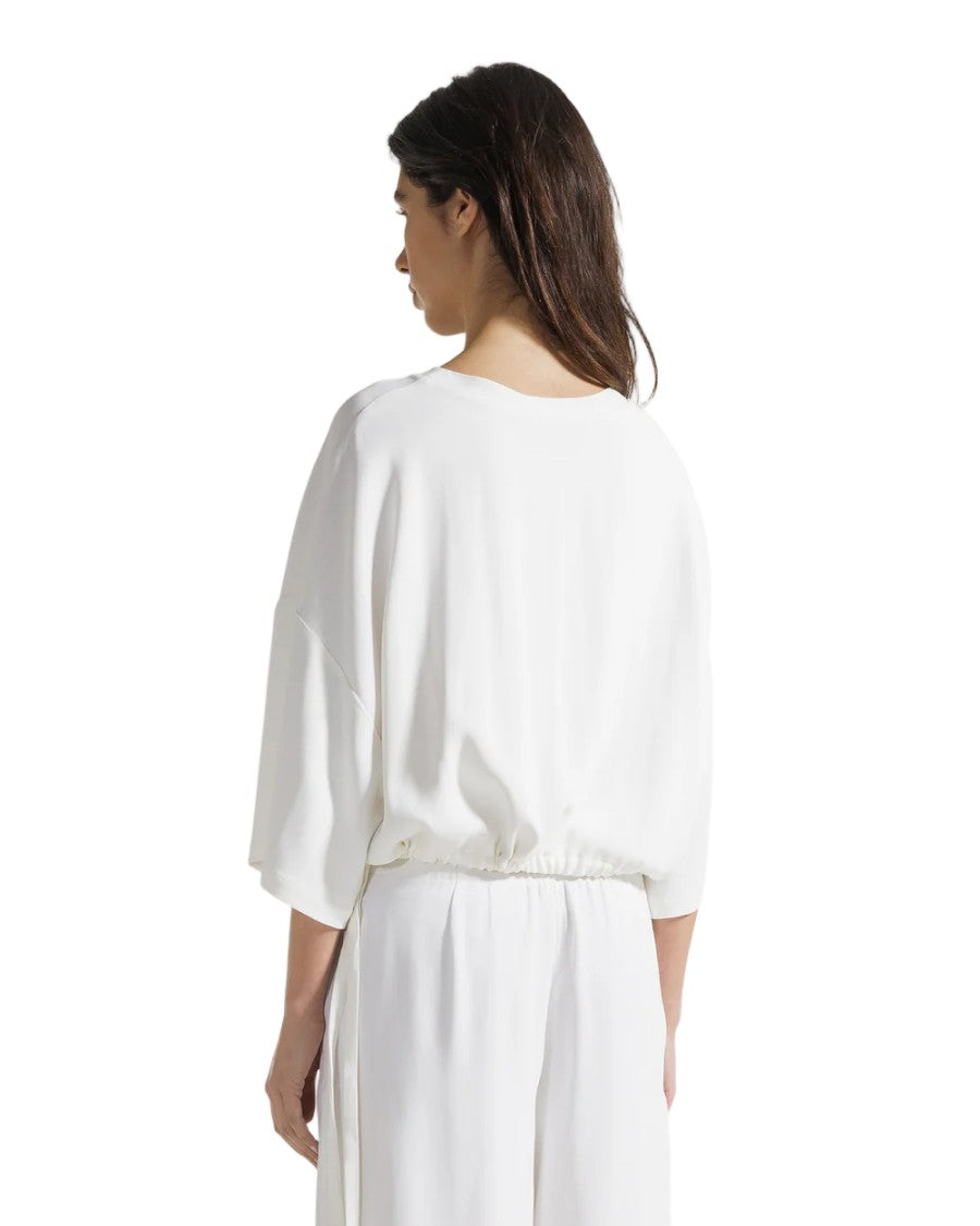Seventy Boxy Viscose Crepe Adjustable Hem Blouse