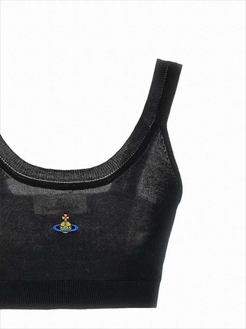 Vivienne Westwood Sleek Fitted Sleeveless Crop Top