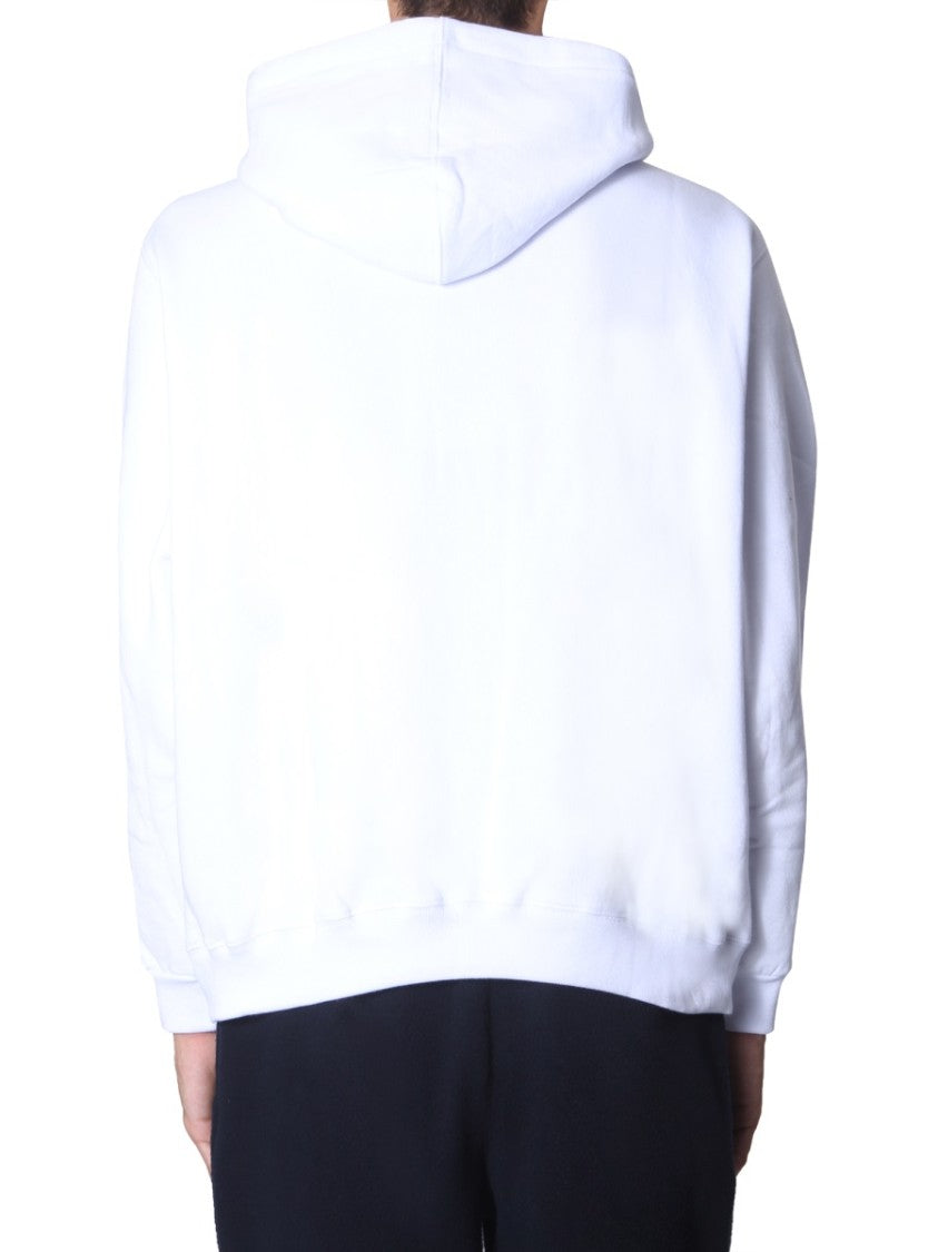 Msgm Two-Tone Oversized Hooded Sweatshirt