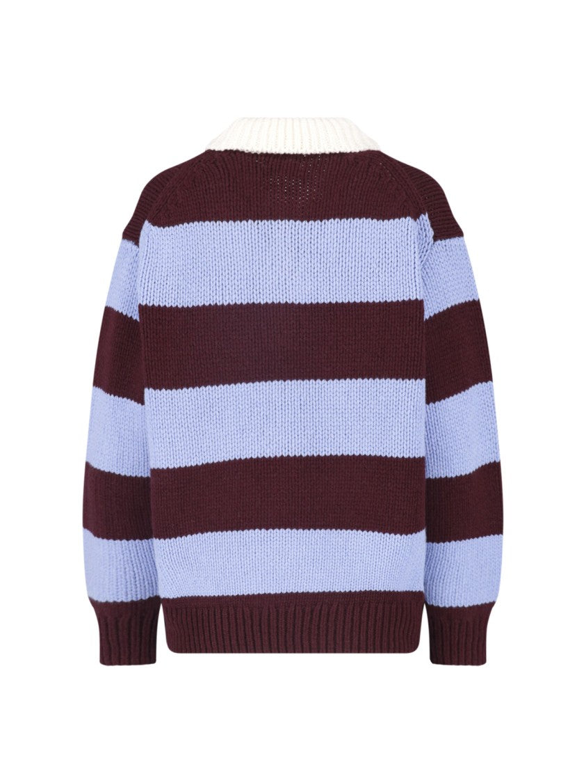 Polo Ralph Lauren Chunky Knit Horizontal Stripe Wool Sweater