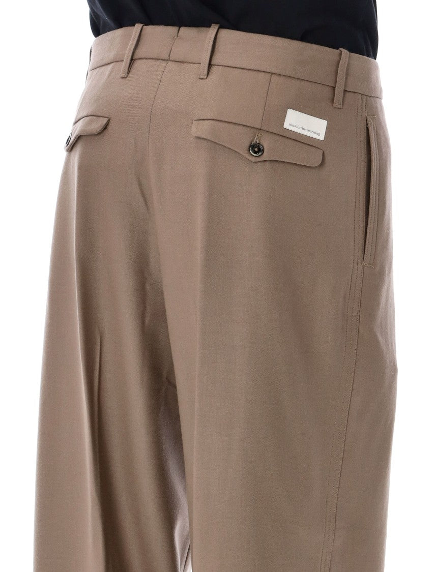 Nine In The Morning Wide-Leg Tailored Thiago Pant With Classic Waistband
