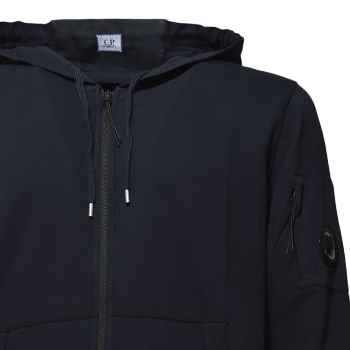 C.P. Company Blue Cotton Lens Hoodie