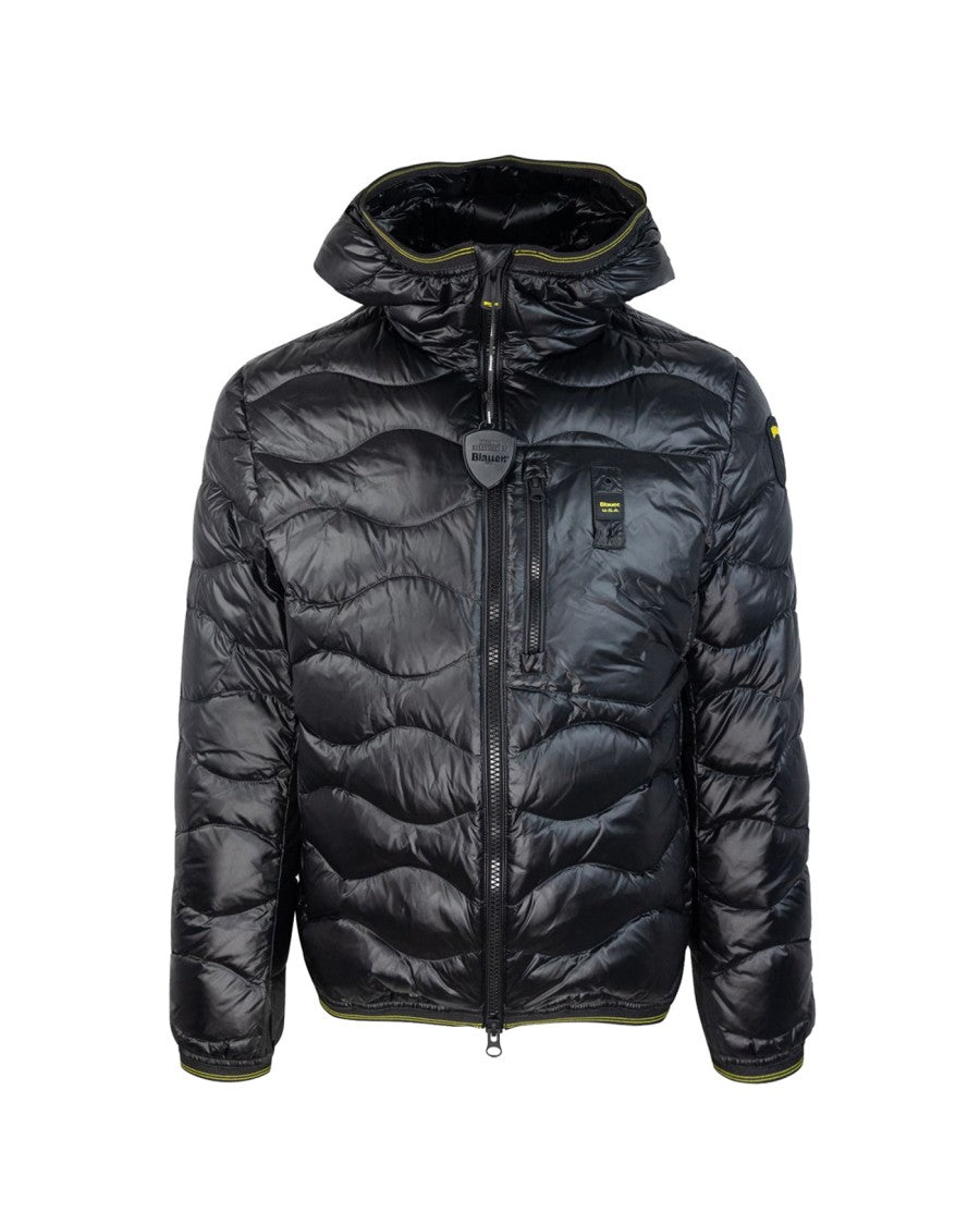 Blauer Black Wave Quilted Down Jacket