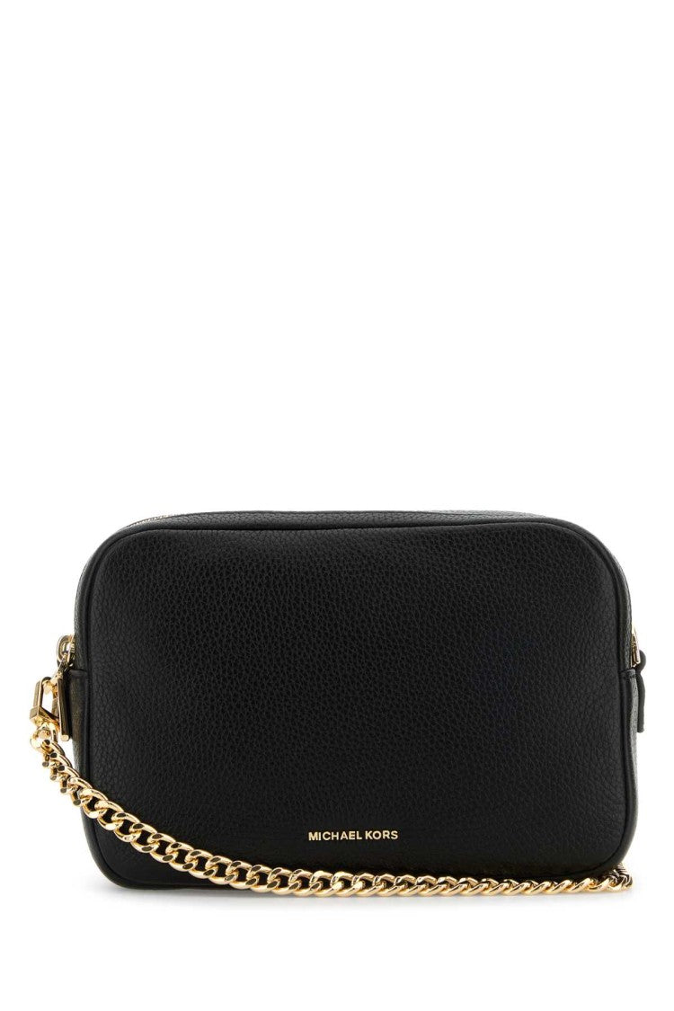 Michael Michael Kors Black Leather Medium Bryant Shoulder Bag