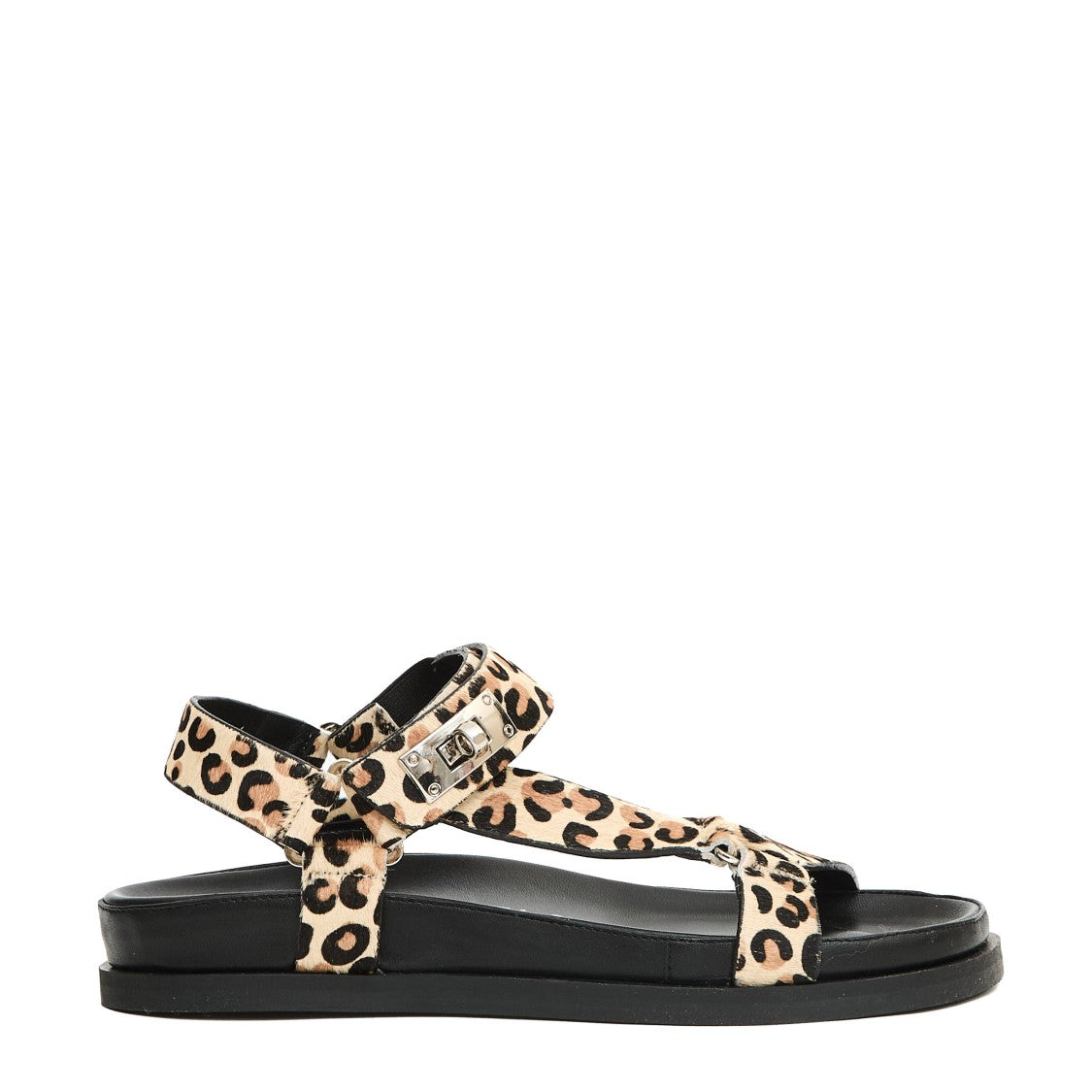 Strategia Leopard Print Ponyskin Sports Sandal
