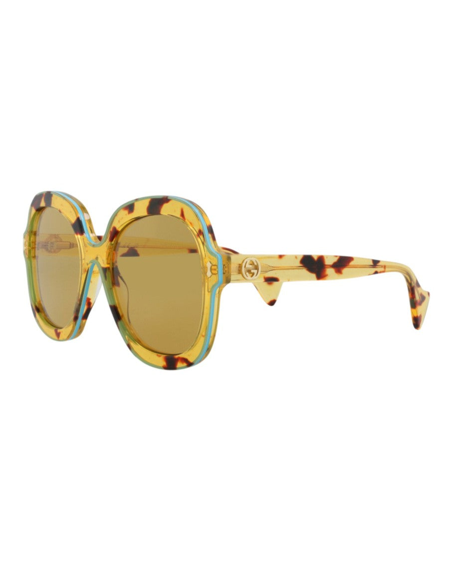 Gucci Round-Frame Acetate Sunglasses