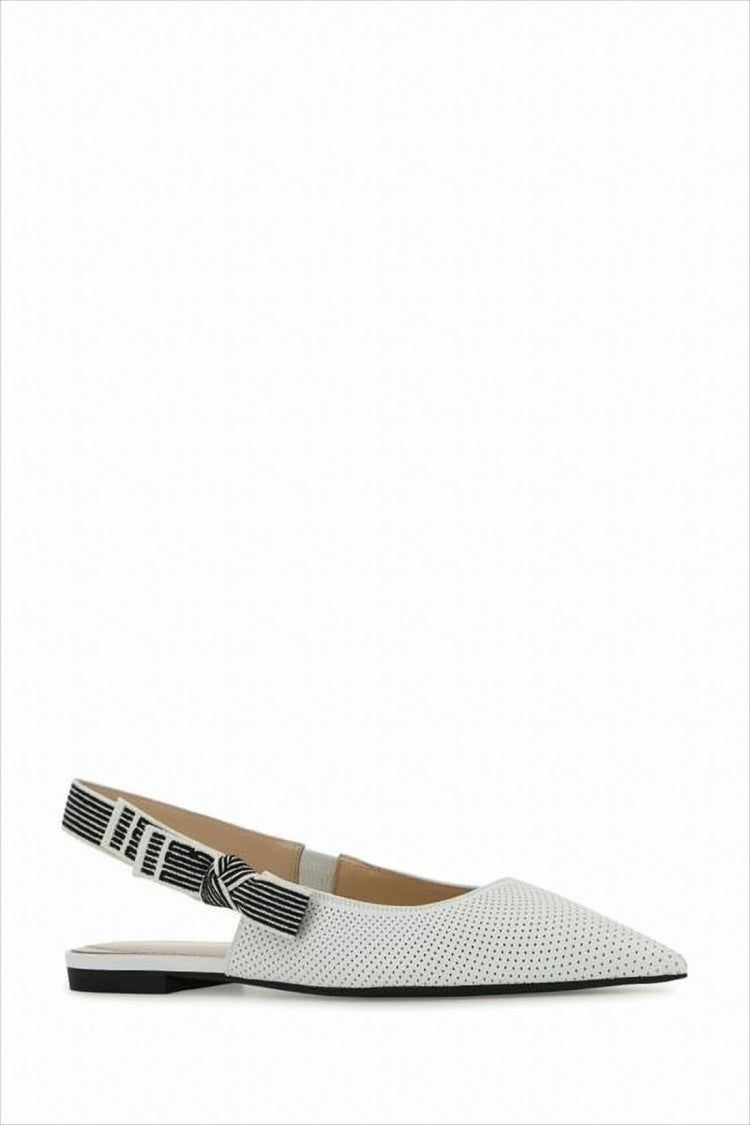 Dior Pointed-Toe Slingback Pumps With Perforated Detailing