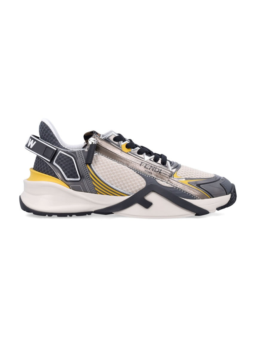 Fendi Technical Mesh Slip-On Sneakers With Elasticated Laces
