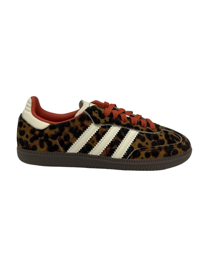 Adidas Originals Leopard Print Low-Top Sneakers With Textured Sole
